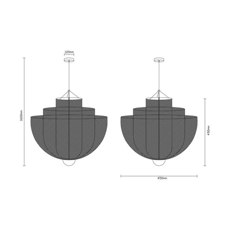 Pendant lamp MOON LED gold