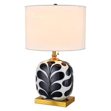 Lampa stołowa ceramiczna LORA HAMPTONS granatowa