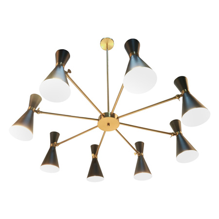 Hanging lamp chandelier NAPOLI 16 BLACK