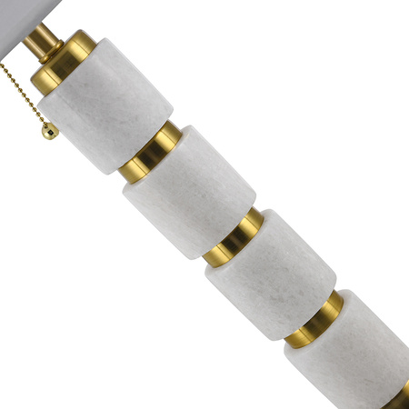 MARLENA marble table lamp white