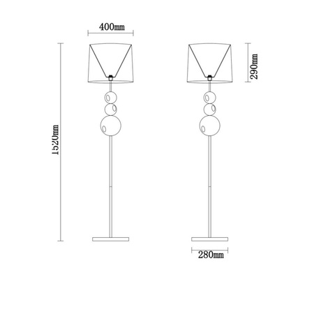 Floor lamp MARTINA silver white