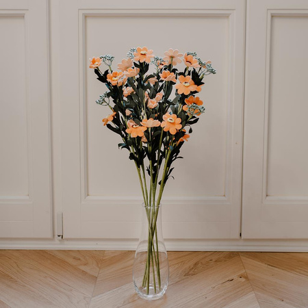 Warszawianki pomarańczowe- bukiet 7 szt - kwiaty sztuczne piankowe