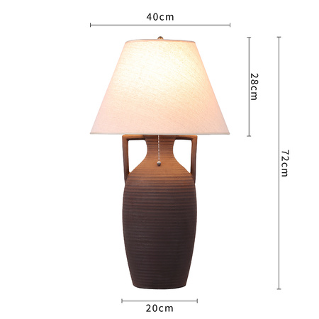 Lampa stołowa ceramiczna HELLADA brązowa