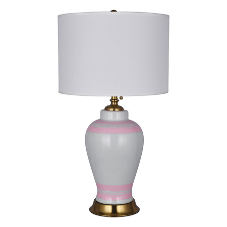 Lampa stołowa ceramiczna ANCONA różowa