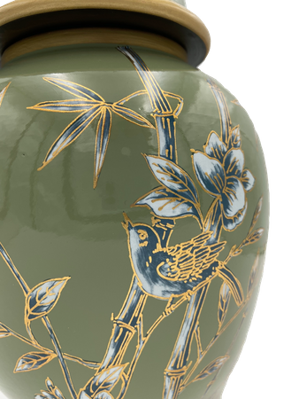 Amfora pojemnik ceramiczny zielony