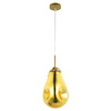 Hanging lamp PEAR black gold