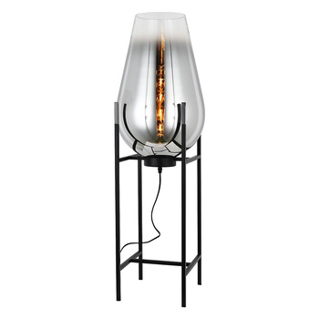 Floor lamp MORE silver black