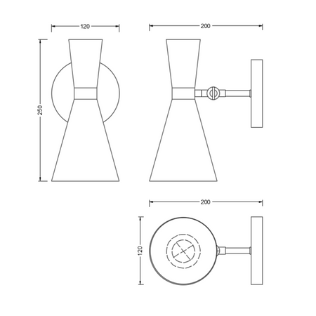 NAPOLI WALL BLACK wall lamp