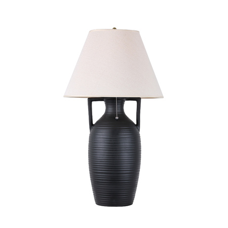 Lampa stołowa ceramiczna HELLADA czarna