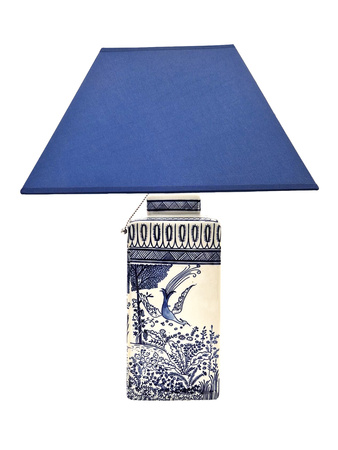 Lampa stołowa ceramiczna LADY LUX Hamptons granatowa