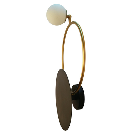 Lampa ścienna kinkiet EYES czarna złota G9 duża