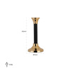 Orvil candlestick small golden black