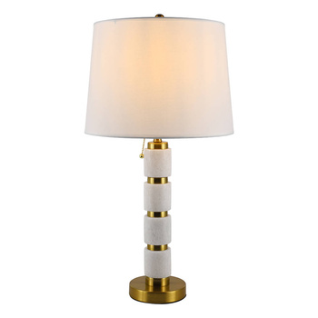 MARLENA marble table lamp white