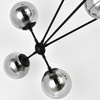 Pendant lamp chandelier SPUTNIK black