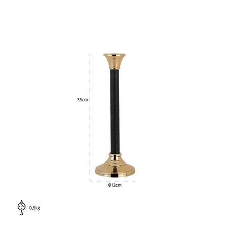 Candlestick NILES large gold black
