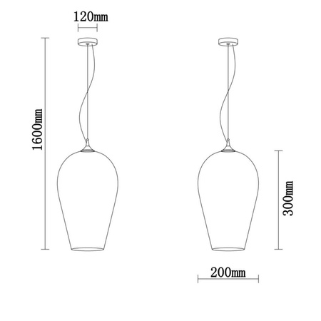 Lampa wisząca MORE S srebrna