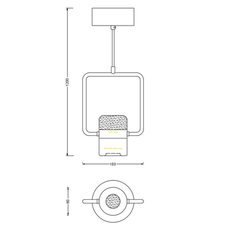 Lampa wisząca BIP złota biała