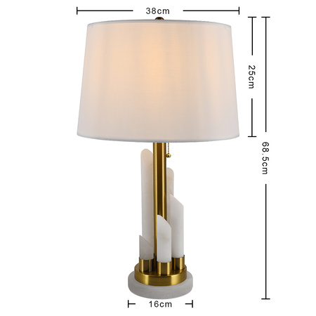 MELODY white marble table lamp