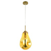Hanging lamp PEAR black gold