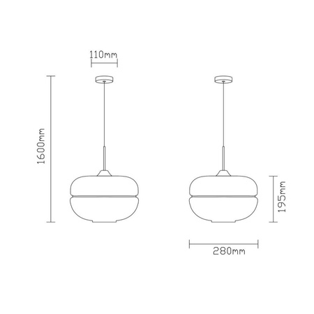 Lampa wisząca OLA złota