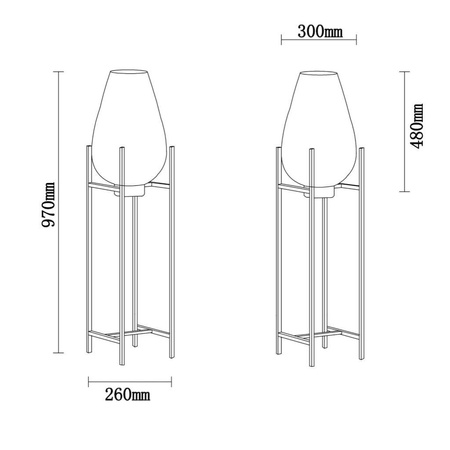 Lampa stojąca MORE złota czarna