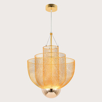 Lampa wisząca żyrandol MOON LED złota