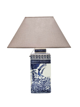 Lampa stołowa ceramiczna LADY LUX Hamptons szara