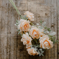 Duże Róże kremowe - bukiet 3 szt. 