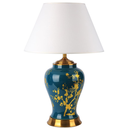Lampa stołowa ceramiczna BUENO L Green zielona