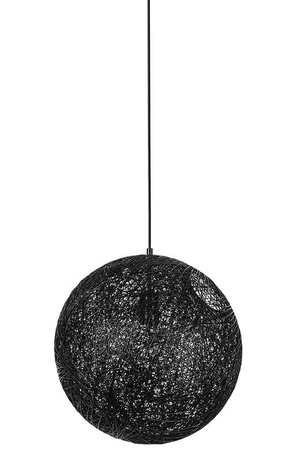 Lampa wisząca LUNA 40 czarna - sznurek konopny